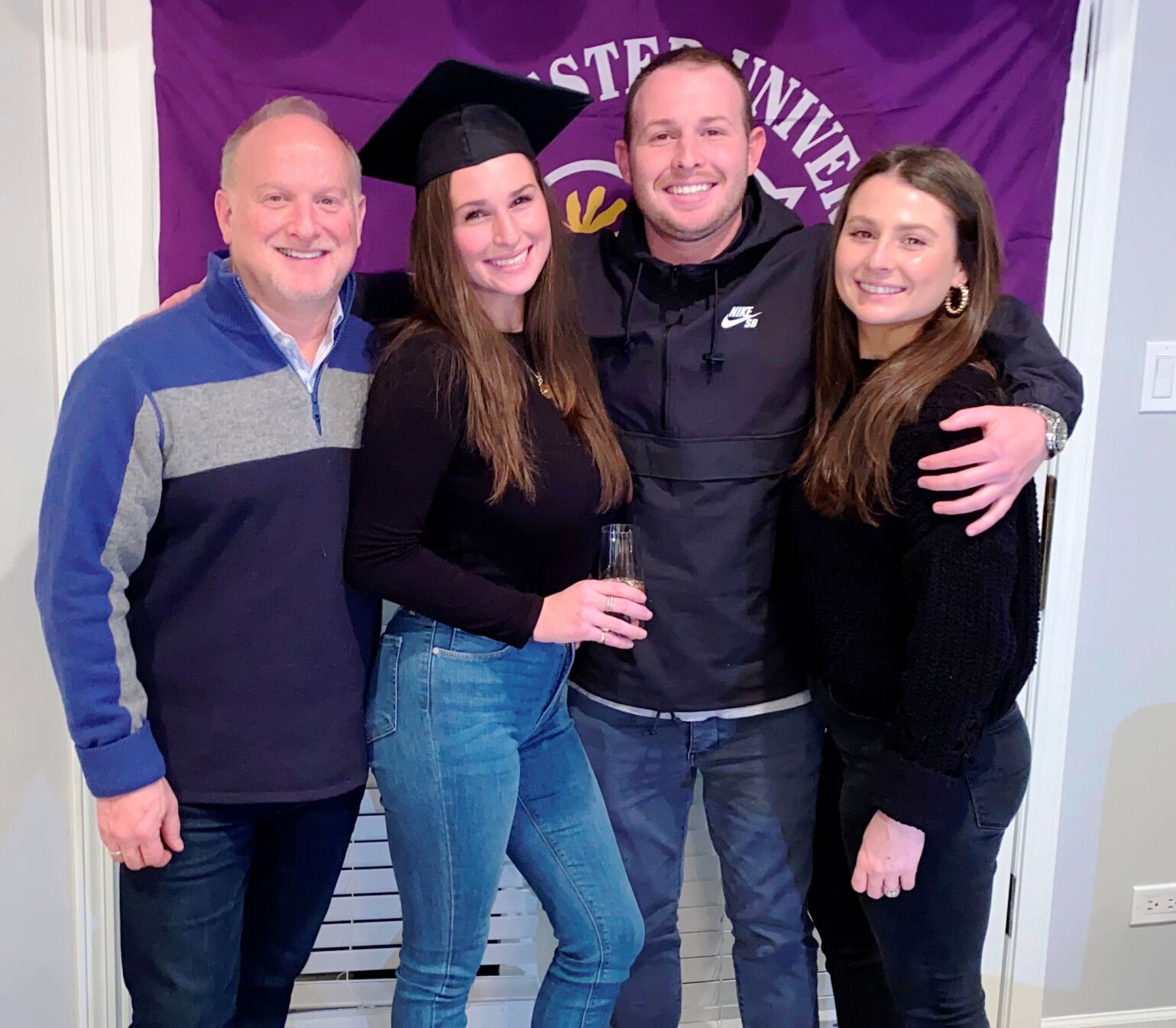 Jim Smith with Paige , Hayden and Rebecca.